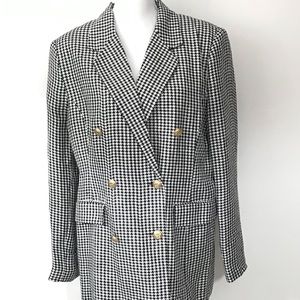 Vintage 90s Oversized Houndstooth Check Blazer